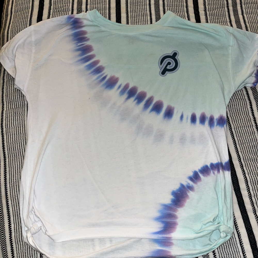 Peloton short sleeve tye dye shirt
